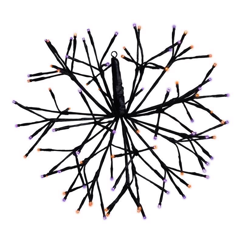 Celebrations Orange/Purple 16 in. LED Prelit Shimmering Sphere 3D Halloween Decor (Pack of 6)