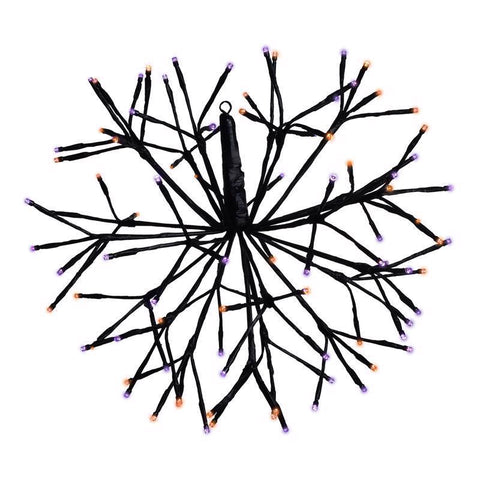 Celebrations Orange/Purple 16 in. LED Prelit Shimmering Sphere 3D Halloween Decor (Pack of 6)