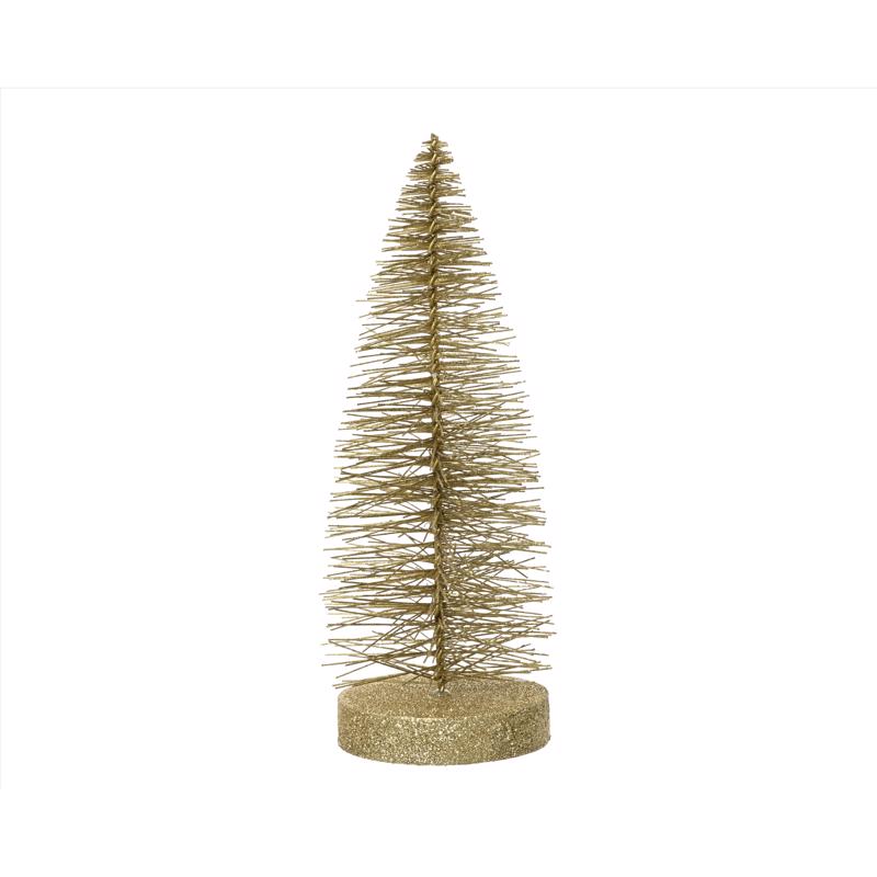 Decoris Gold Brush Mini Tree Table Decor 12 in. (Pack of 12)