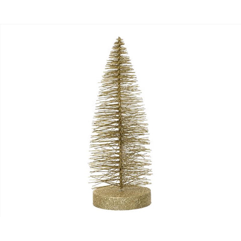 Decoris Gold Brush Mini Tree Table Decor 12 in. (Pack of 12)