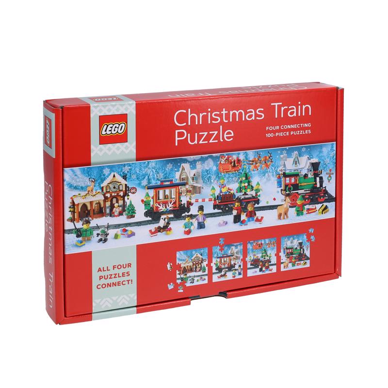 Rompecabezas de tren navideño con licencia de LEGO, multicolor, 100 piezas