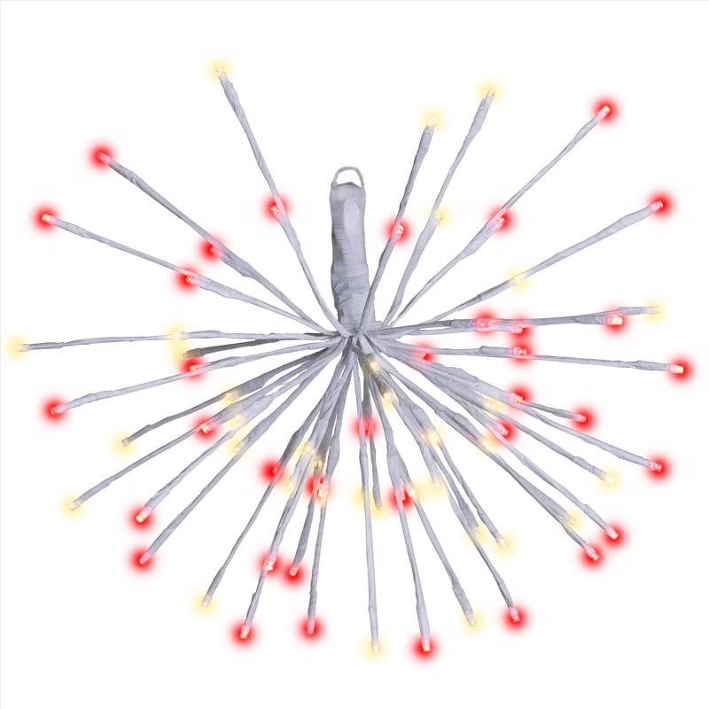 Celebrations LED Red/White 3 in1 Starlight Burst Deluxe 16 in. Hanging Decor