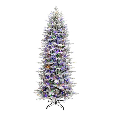 Holiday Bright Lights 7-1/2 ft. Slim LED 1250 ct Emerald Pine Sparkle Christmas Tree