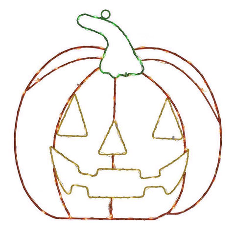 Celebrations Multicolored LED Prelit Smiling Pumpkin Halloween Decor (Pack of 8)
