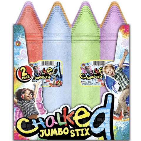 Tizas Jumbo Stix de colores, 2 piezas (paquete de 12)