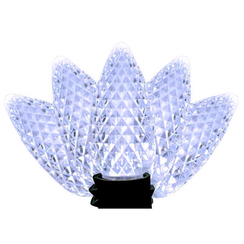 Holiday Bright Lights LED PS C9 Cool White 25 ct Christmas Light Bulbs