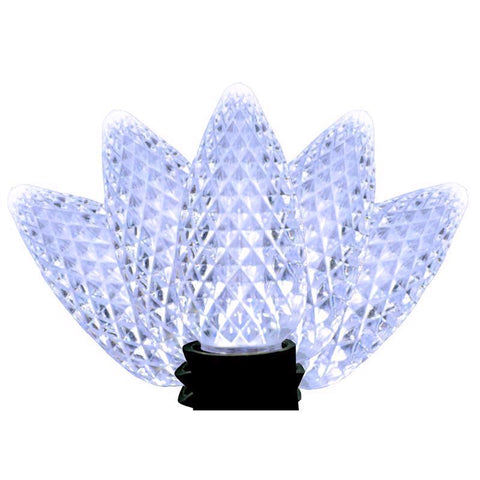 Holiday Bright Lights LED PS C9 Cool White 25 ct Christmas Light Bulbs