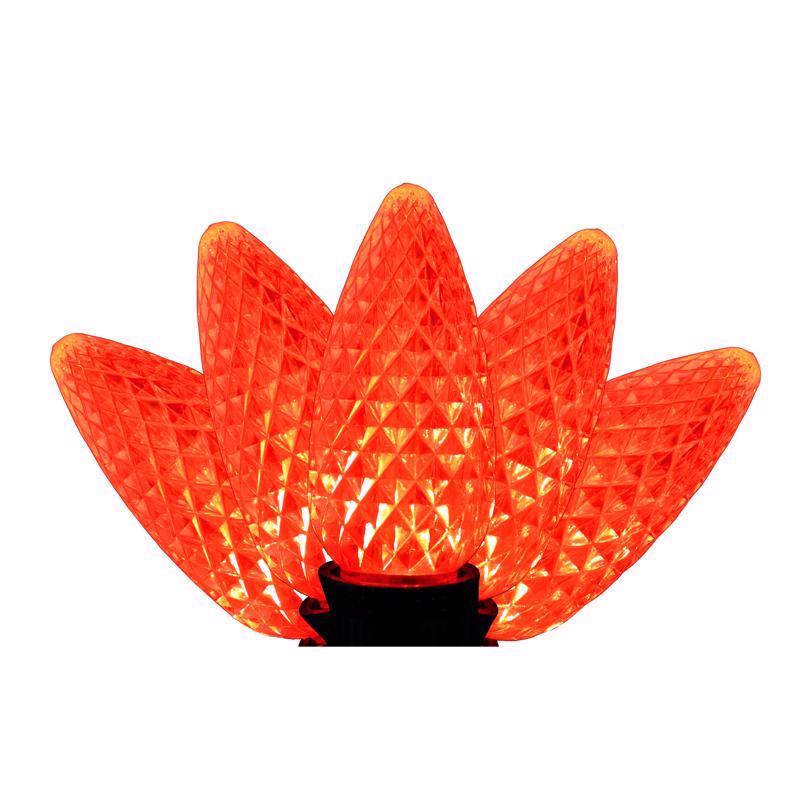 Holiday Bright Lights LED PS C9 Orange 25 ct Christmas Light Bulbs