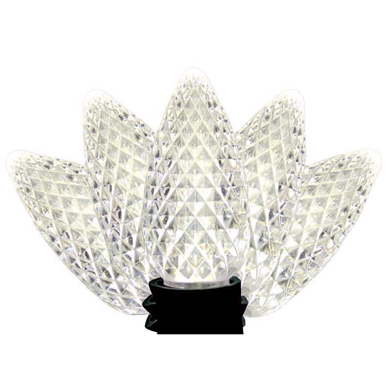Holiday Bright Lights LED PS C9 Pure White 25 ct Christmas Light Bulbs
