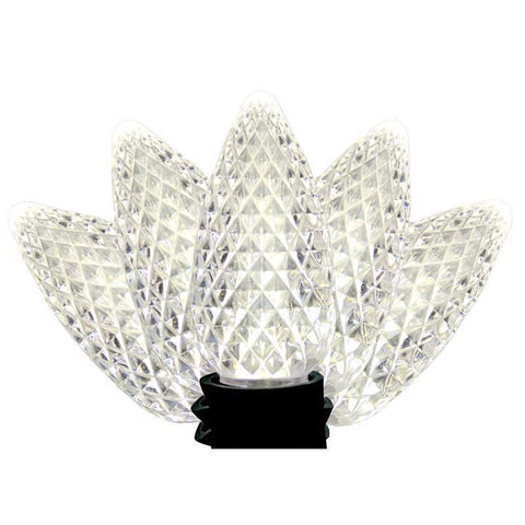 Holiday Bright Lights LED PS C9 Pure White 25 ct Christmas Light Bulbs