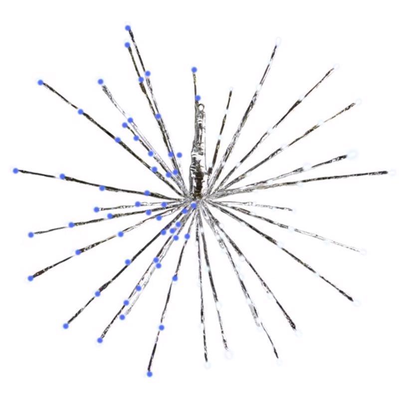 Celebrations LED Blue/Pure White 3 in1 Radiant Blast 16 in. Hanging Decor