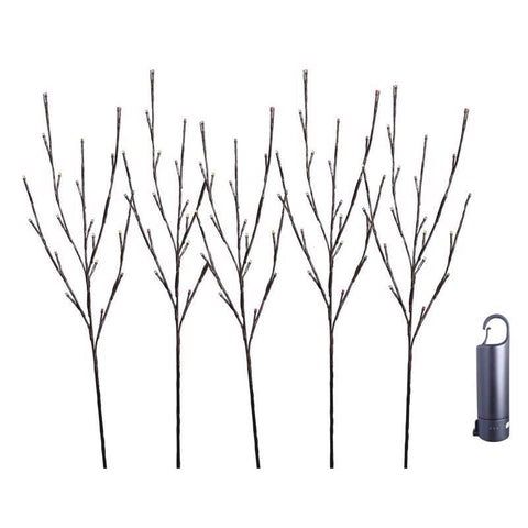 Celebrations Platinum LED Multi Rechargeable Twig 30 in. Garden Stake