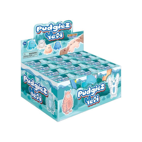 Playmaker Toys Yeti Pudgiez Squishy Assorted (Pack of 12)