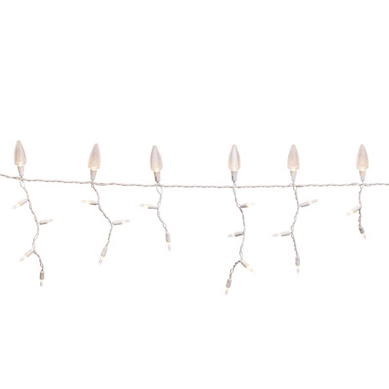 Celebrations Platinum LED C9 Warm White 70 ct Icicle Christmas Lights 9 ft.