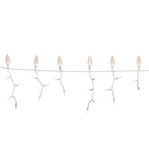 Celebrations Platinum LED C9 Warm White 70 ct Icicle Christmas Lights 9 ft.