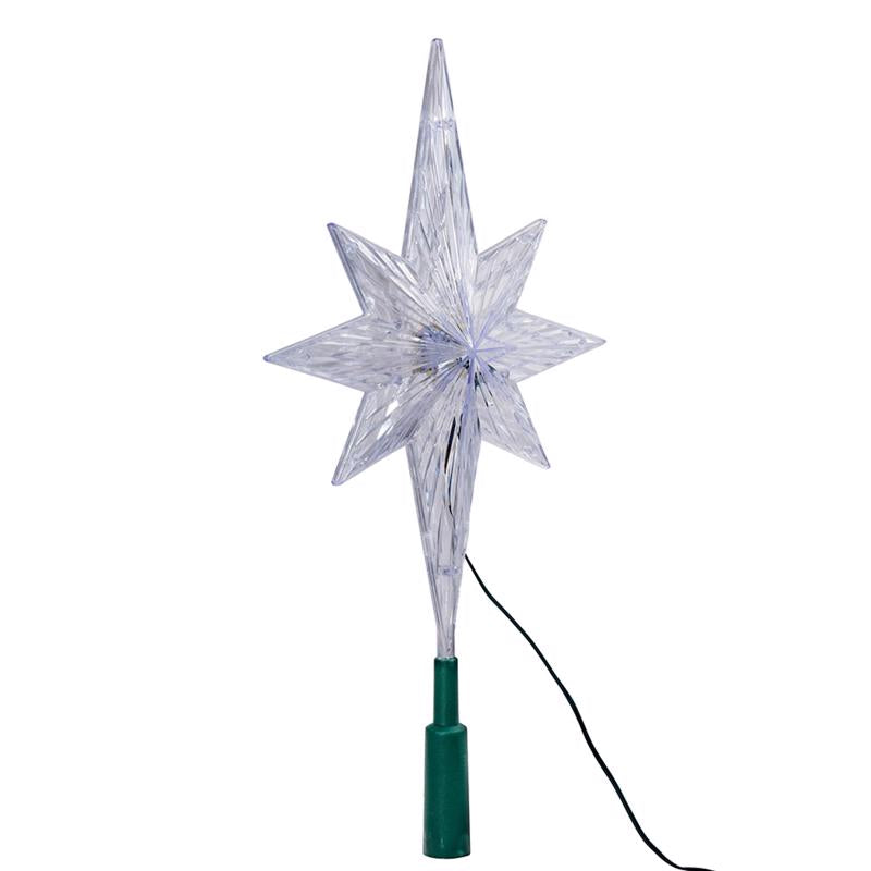 Kurt S. Adler LED Clear Star Tree Topper 11 in. (Pack of 6)