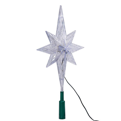 Kurt S. Adler LED Clear Star Tree Topper 11 in. (Pack of 6)