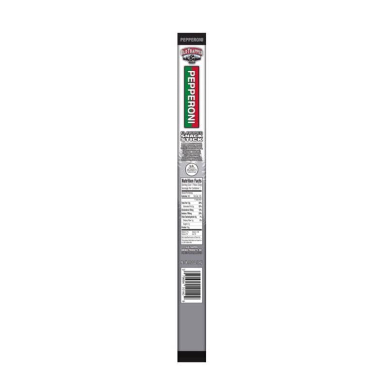 Old Trapper Pepperoni Snack Stick 1.2 oz Shrink Wrapped (Pack of 24)