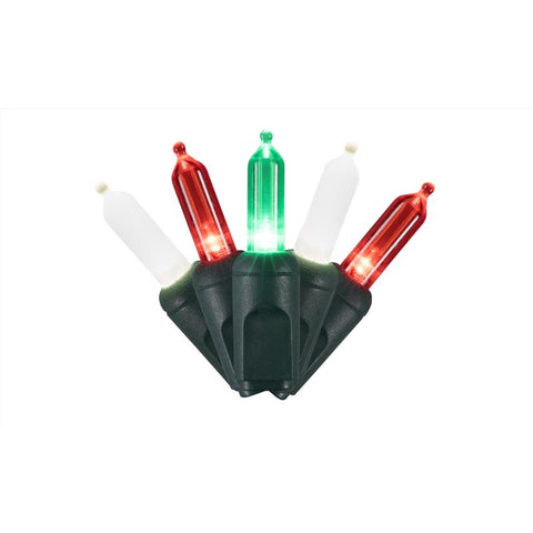 Luces navideñas de serie Celebrations Platinum LED T5 rojo/verde/blanco puro, 50 unidades