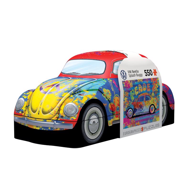 Eurographics VW Beetle Splash Buggy Lata de colección con rompecabezas multicolor de 550 piezas
