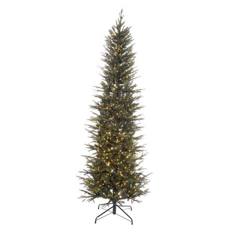 Holiday Bright Lights 1-2 Tree 7-1/2 ft. Pencil LED 900 ct Emerald Pine Sparkle Christmas Tree