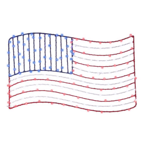 Celebrations Patriotic Flag Silhouette Window Decor Metal 1 pk (Pack of 8)