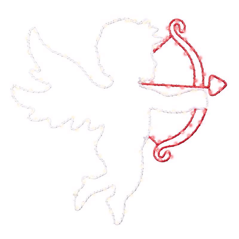 Celebrations Cupid Silhouette Window Decor Metal 1 pk