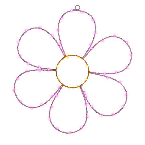 Celebrations Daisy Flower Silhouette Window Decor Metal 1 pk