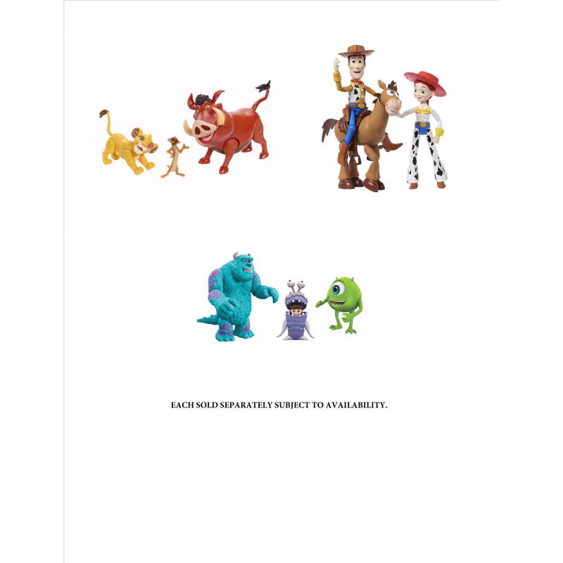Disney Pixar Scale Storypack Action Figures Assorted (Pack of 4)