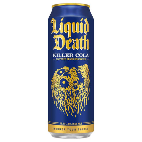 Liquid Death Killer Cola Cola Sparkling Natural Mineral Water 19.2 fl. oz. 1 pk (Pack of 12)