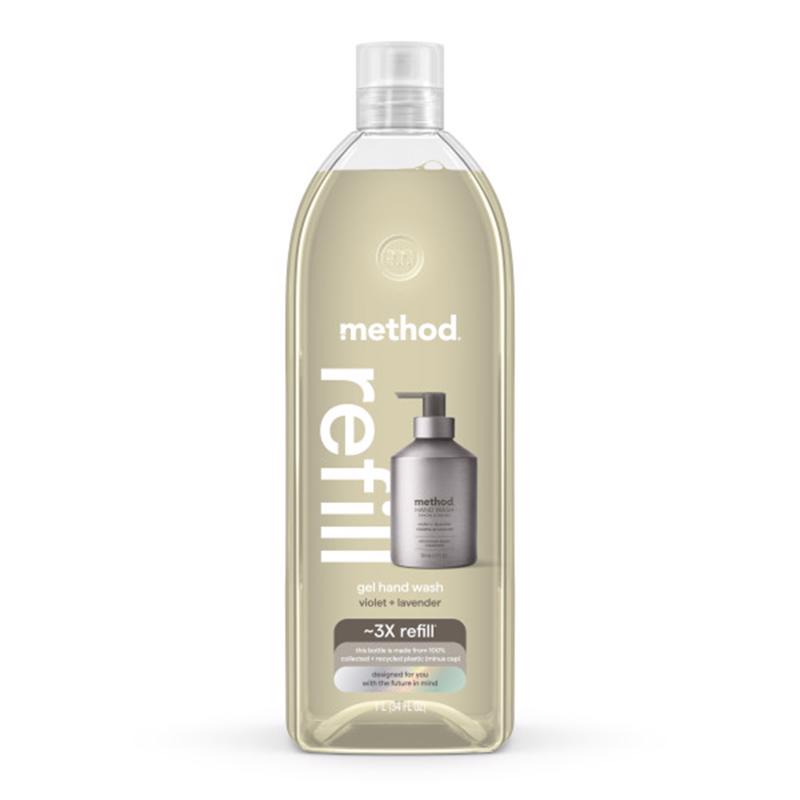 Method Violet & Lavender Scent Gel Hand Wash 34 oz (Pack of 4)