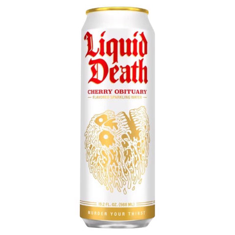Liquid Death Cherry Sparkling Natural Mineral Water 19.2 fl. oz. 1 pk (Pack of 12)