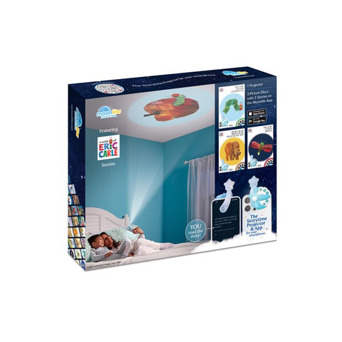 Proyector de cuentos Moonlite Eric Carle, 3 historias, azul