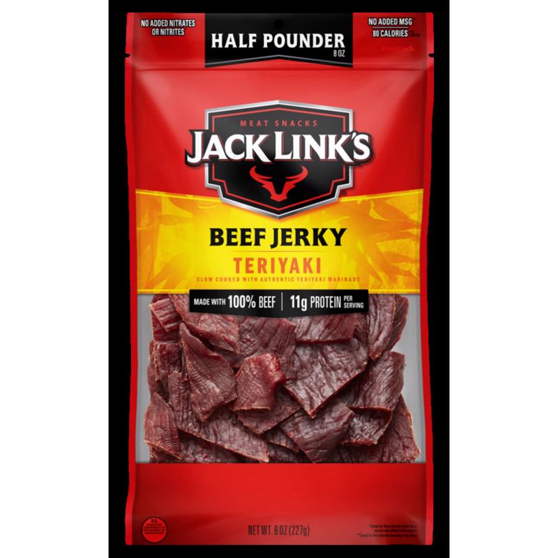Jack Link's Teriyaki Beef Jerky 8 oz Bagged (Pack of 8)