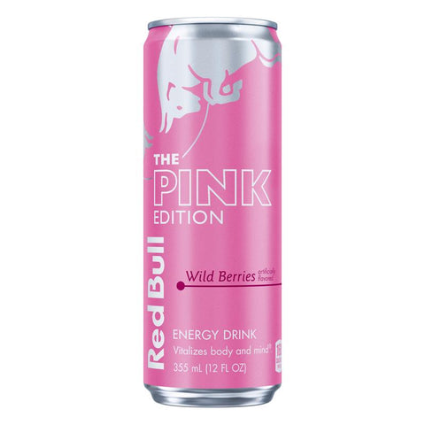 Red Bull Pink Edition Wild Berries Caffeine Beverage 12 oz 1 pk (Pack of 24)