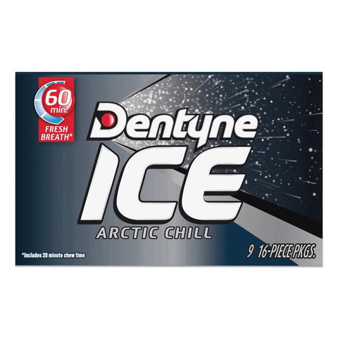 Dentyne Sugar Free Artic Chill Chewing Gum 1 pk (Pack of 9)