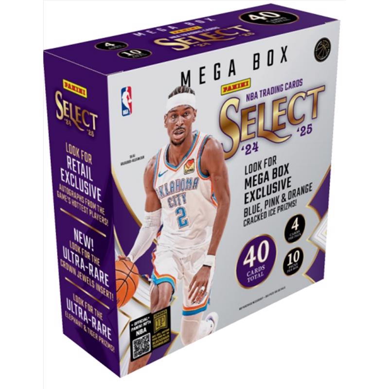 Tarjetas coleccionables de baloncesto Panini Select NBA 2024/25 Mega Box