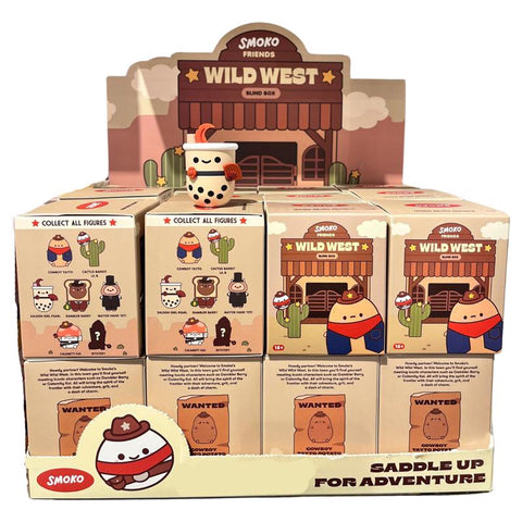 Smoko Wild West Friends Blind Box Figure Multicolored (Pack of 24)