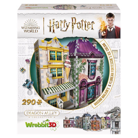 Wrebbit3D Harry Potter Madam Malkin's & Florean Fortescue's Ice Cream 3D Jigsaw Puzzle Multicolored