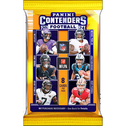 Panini NFL 2024 Contenders Foot Ball Retail Pack Trading Cards (Pack of 24)