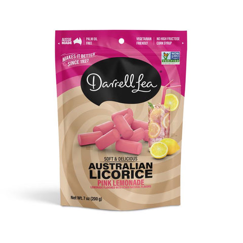 Darrell Lea Pink Lemonade Licorice Candy 7 oz (Pack of 8)