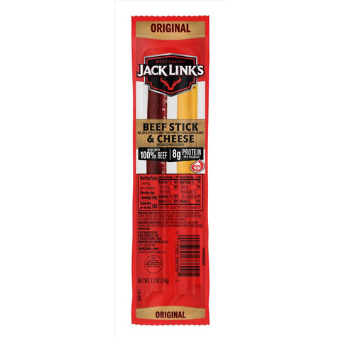 Jack Link's All American Beef and Cheese Snack 1.2 oz Pegged (Pack of 16)