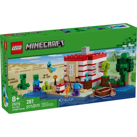 LEGO Minecraft The TNT Jungle House Building Set Multicolored 287 pc