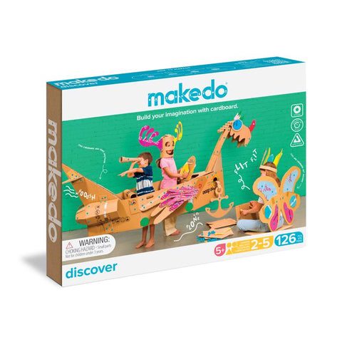 Makedo Discover Kit for 2 to 5 Makers Construction Playset 126 pc