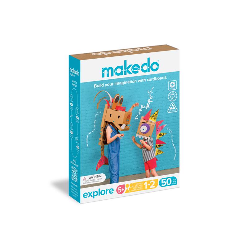 Makedo Explore Kit for 1 to 2 Makers Construction Playset 50 pc