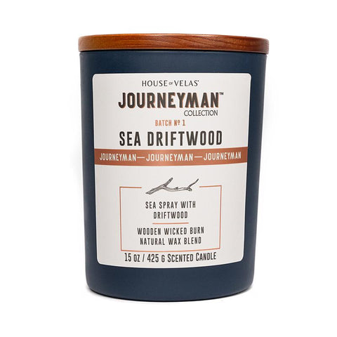 House of Velas Journeyman Blue Sea Driftwood Scent Candle 15 oz (Pack of 4)