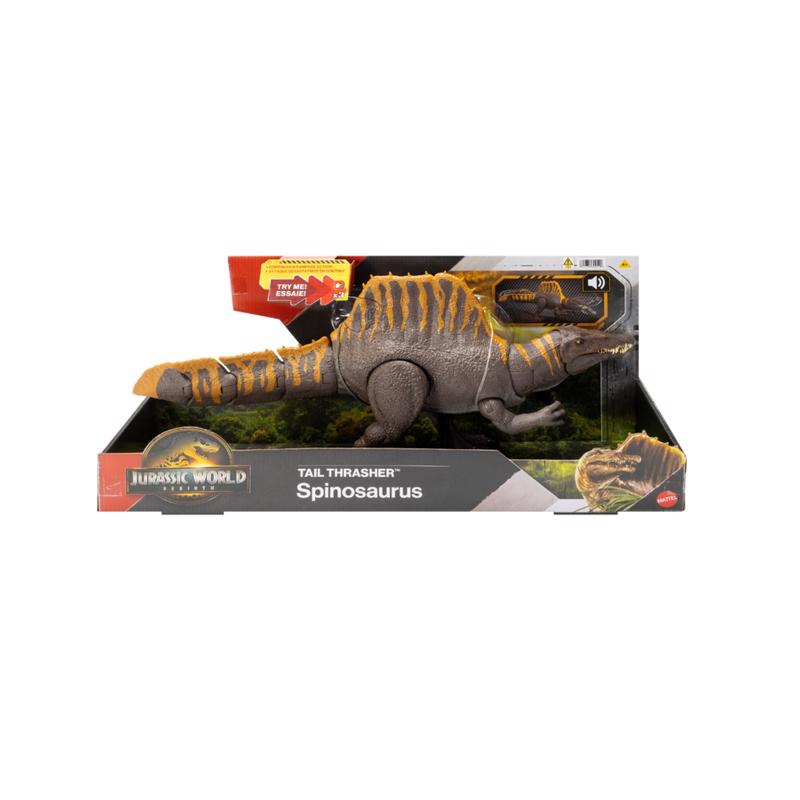 Juguete de dinosaurio Spinosaurus Tail Thrasher de Jurassic World Rebirth