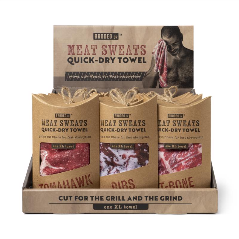 Brodeo Drive Meat Sweats Quick-dry Towel 1 pk (Pack of 18)