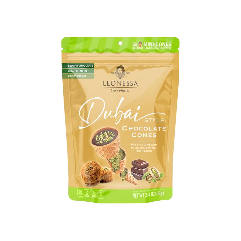 Leonessa Milk Chocolate with Pistachio Cream Chocolate Candies 2.4 oz (Pack of 6)
