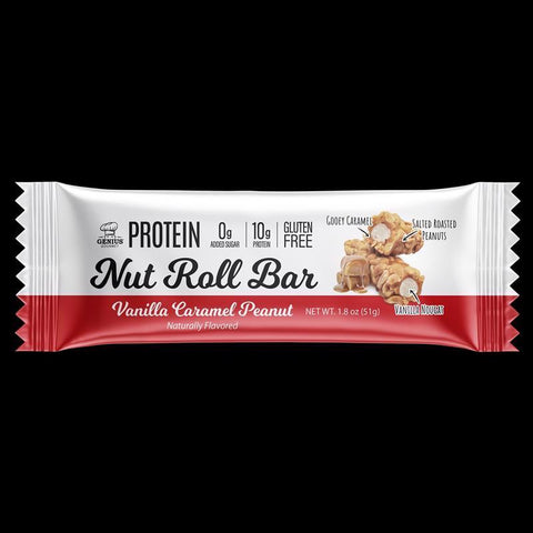 Genius Gourmet Vanilla Caramel Protein Bar 1.8 oz Counter Display (Pack of 10)